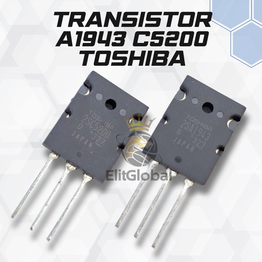 Transistor A1943 C5200 Toshiba – 1 Set Original Final Audio