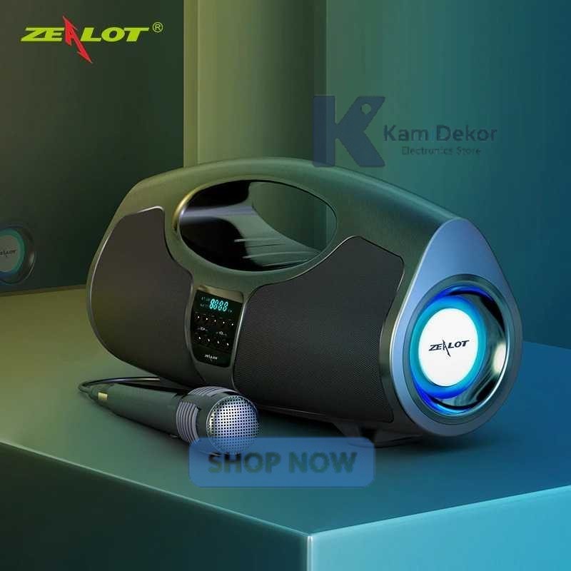 ZEALOT Speaker Bluetooth Portable Powerful Boombox with Microphone 40W - P1
