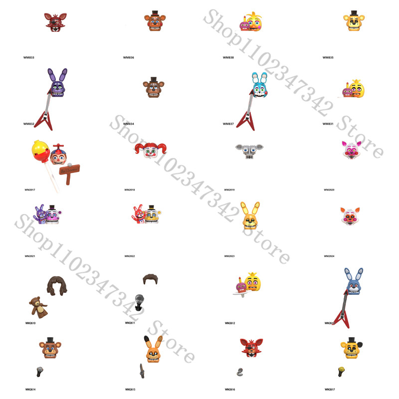 WM6074 WM6097 WM6170 WM Blocks Anime Nightmare Games Bricks Toy Dolls Model Buig Blocks Toys Gifts A