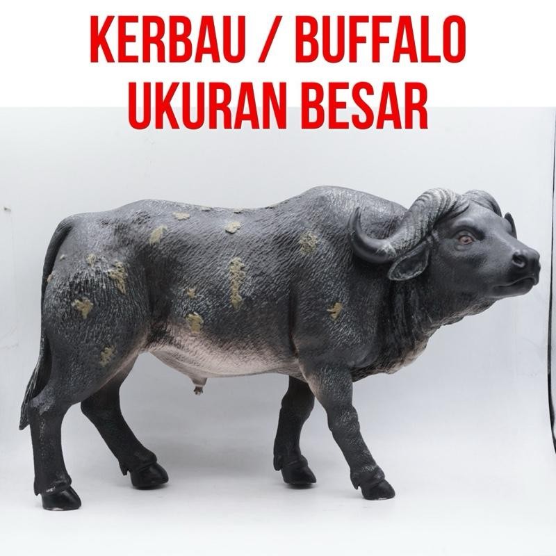 African Buffalo Kerbau Afrika Syncerus caffer | Ukuran Besar - Big Size | Mainan Figure Binatang Min