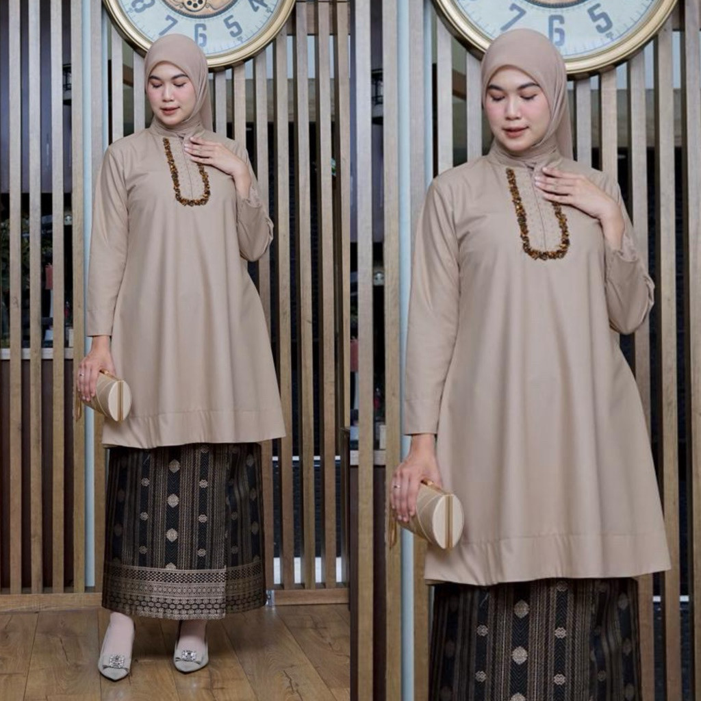 HUNTEDMANE Original Kamari - Tunik Batu Payet Toyobo Fodu / Tunik Batu Payet Busui / Baju Kurung Pay