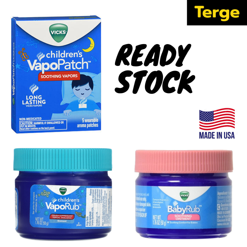 ORI USA Vicks Baby & Children Vaporub Vapopatch Soothing OintmentMurah