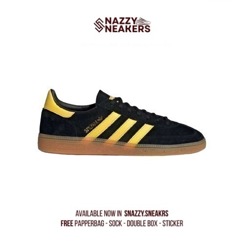 Sepatu Adidas Handbal Spezial Core Black Yelow Gold Sneakers Original unisex