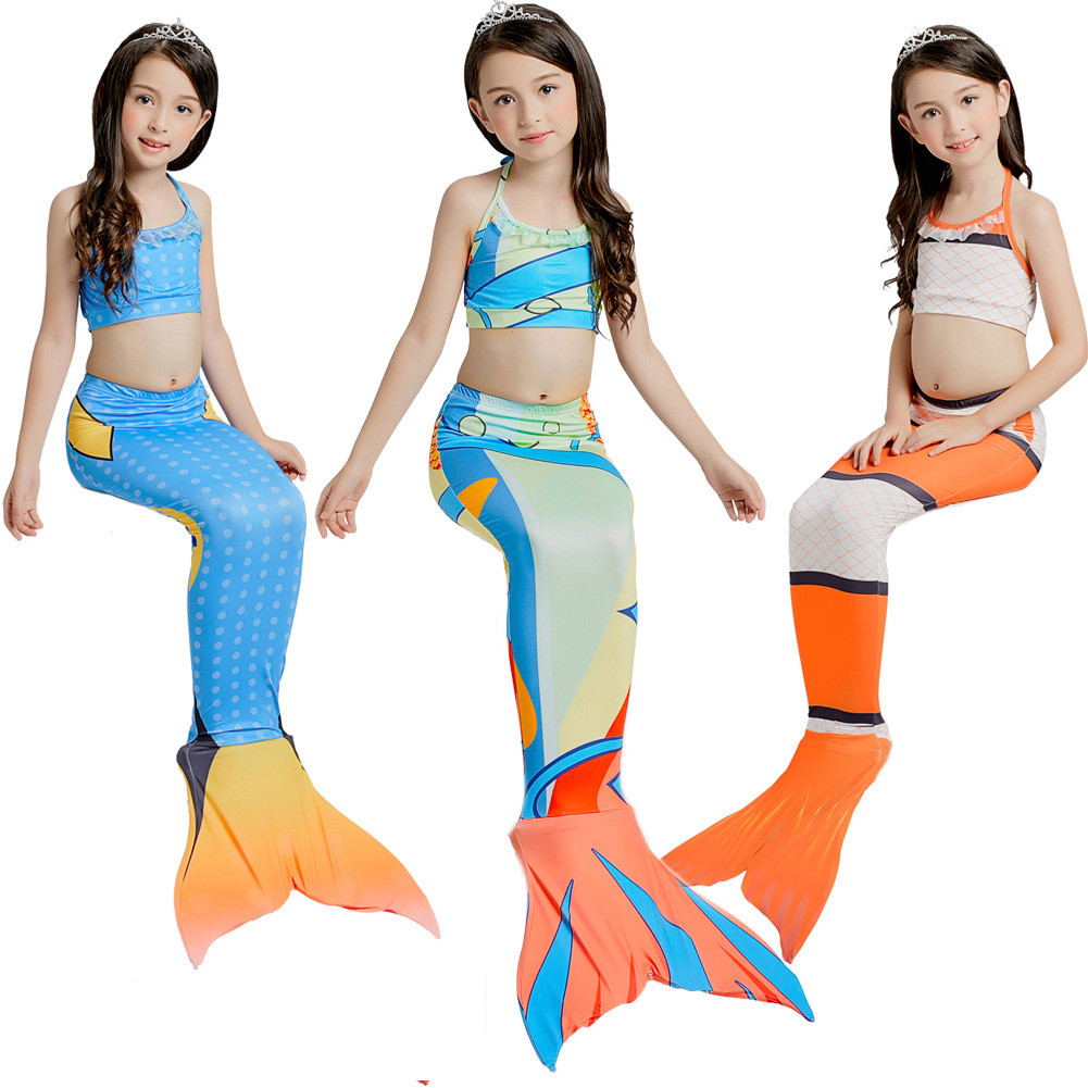 European and American Hot New Mermaid Swimsuit Children's Swimsuit Mermaid Tail Girls Bikini Swimsui