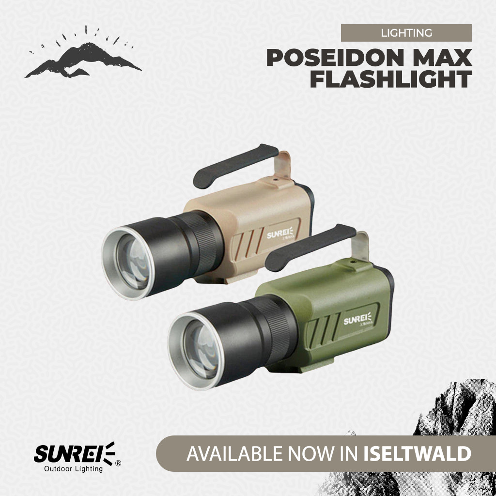 Lampu Senter Jarak Jauh Sunrei Poseidon Max Flashlight Tembak Sorot