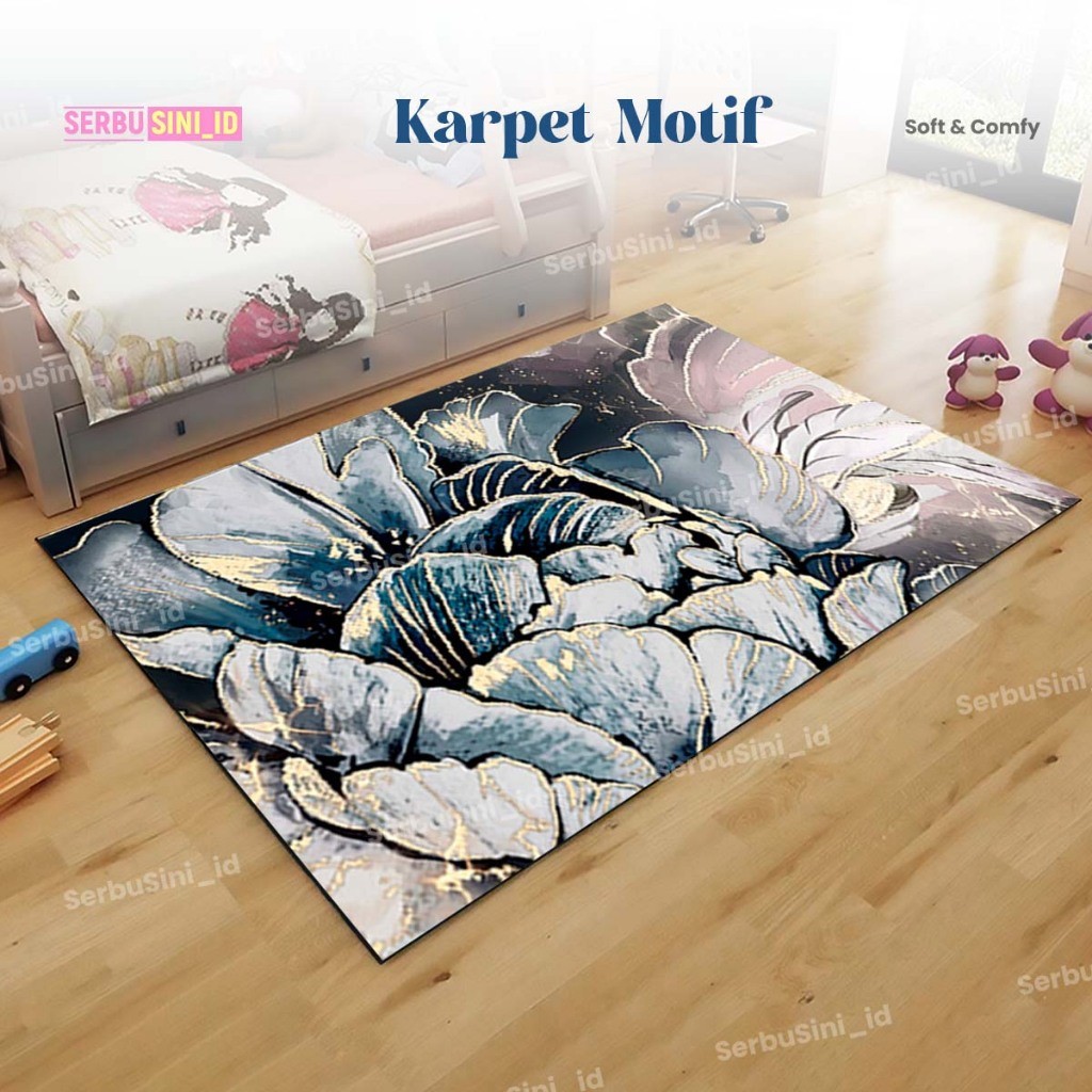 JANGANLIRIK Serbu Sini - Karpet Lantai Ruang Tamu Jumbo Karpet Motif Anti Slip Karpet Eropa Permadan