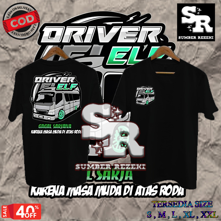 Kaos DRIVER ELF | Baju DRIVER Muda | Kaos Pesona Indonesia | Baju Viral | Kaos Kata kata | Bisa COD