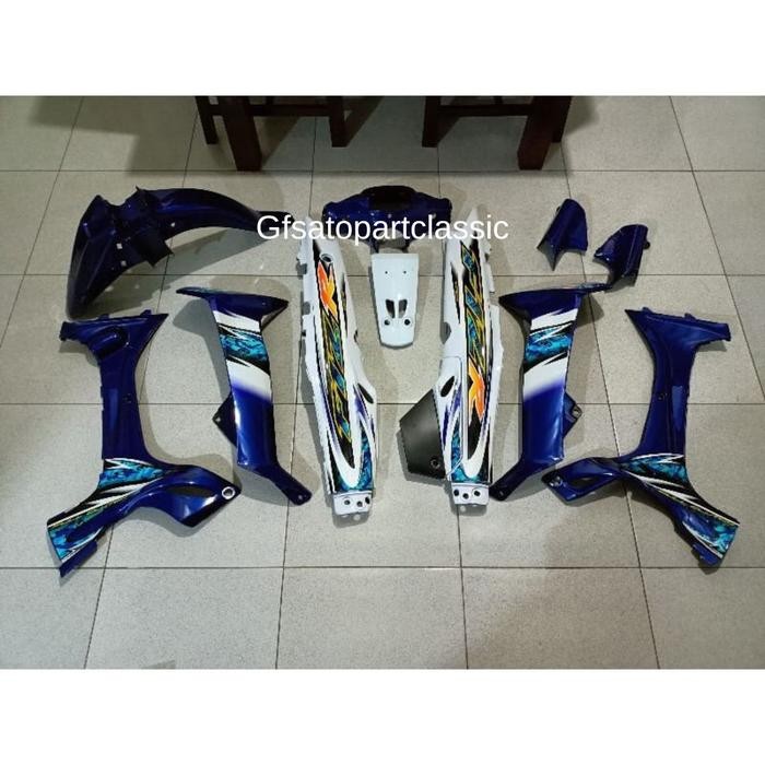 Body Set Halus Yamaha Fiz R 2005 Biru Putih