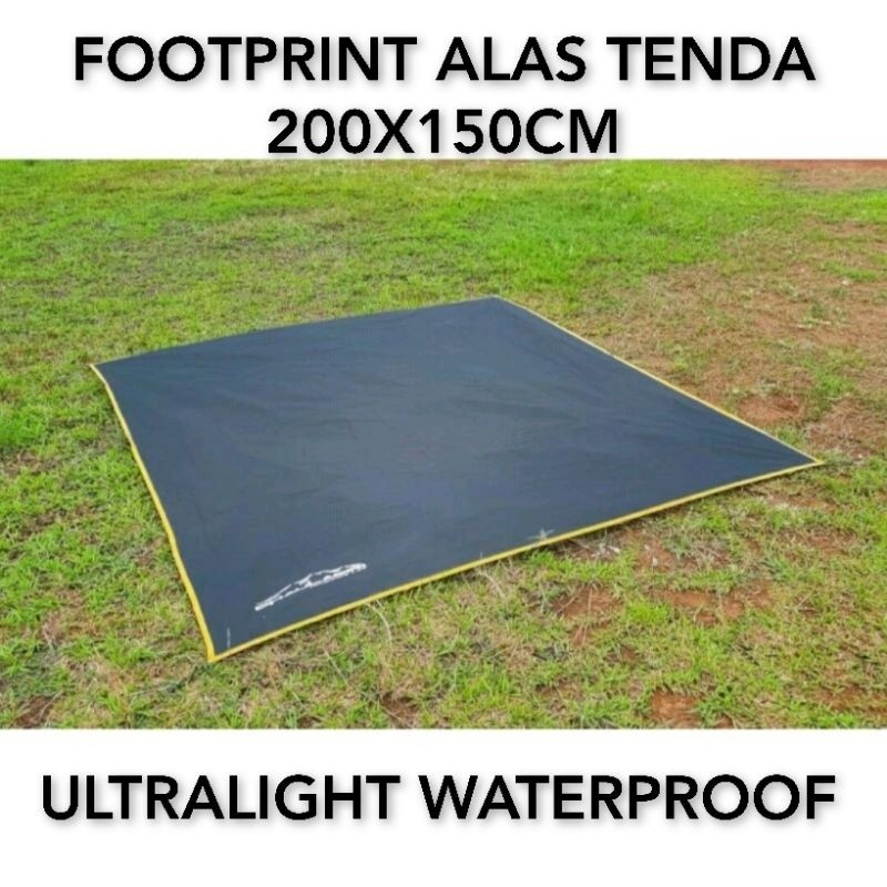 FOOTPRINT ALAS TENDA 200 X 150 cm ALAS TENDA TERPAL TENDA CAMPING 1-2 ORANG TIKAR LANTAI / FLYSET TE