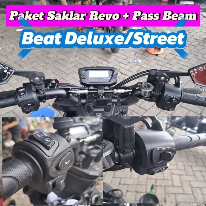Paket Saklar Lampu Utama Beat Deluxe  REVO PASS BEAM Beat Deluxe LED new 2020 Lampu Biled