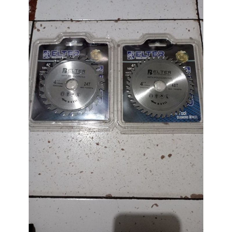 paket 2pcs mata gerinda belah dan potong kayu 4inch