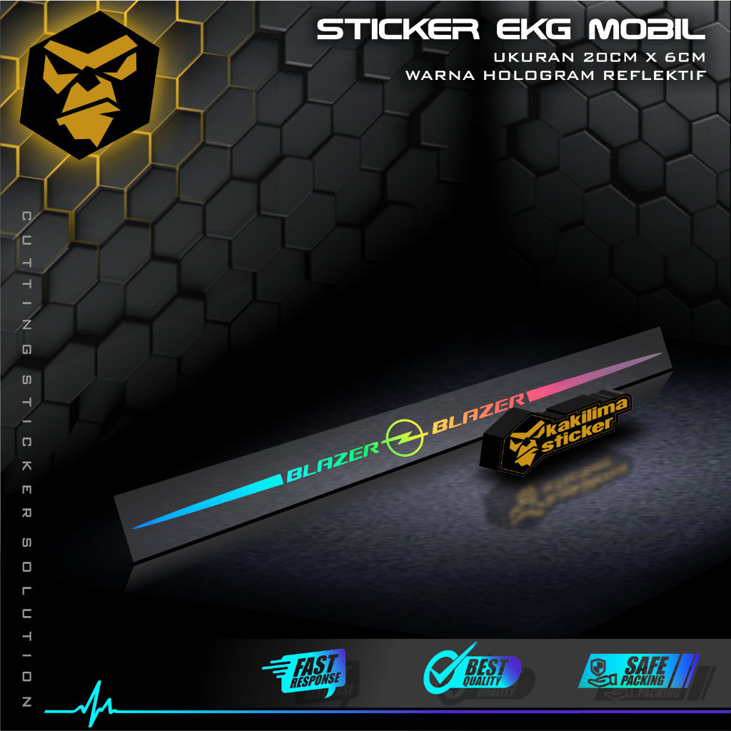 Sticker Laser Mobil. Sticker Laser Logo Merk dan jenis Mobil Opel Blazer