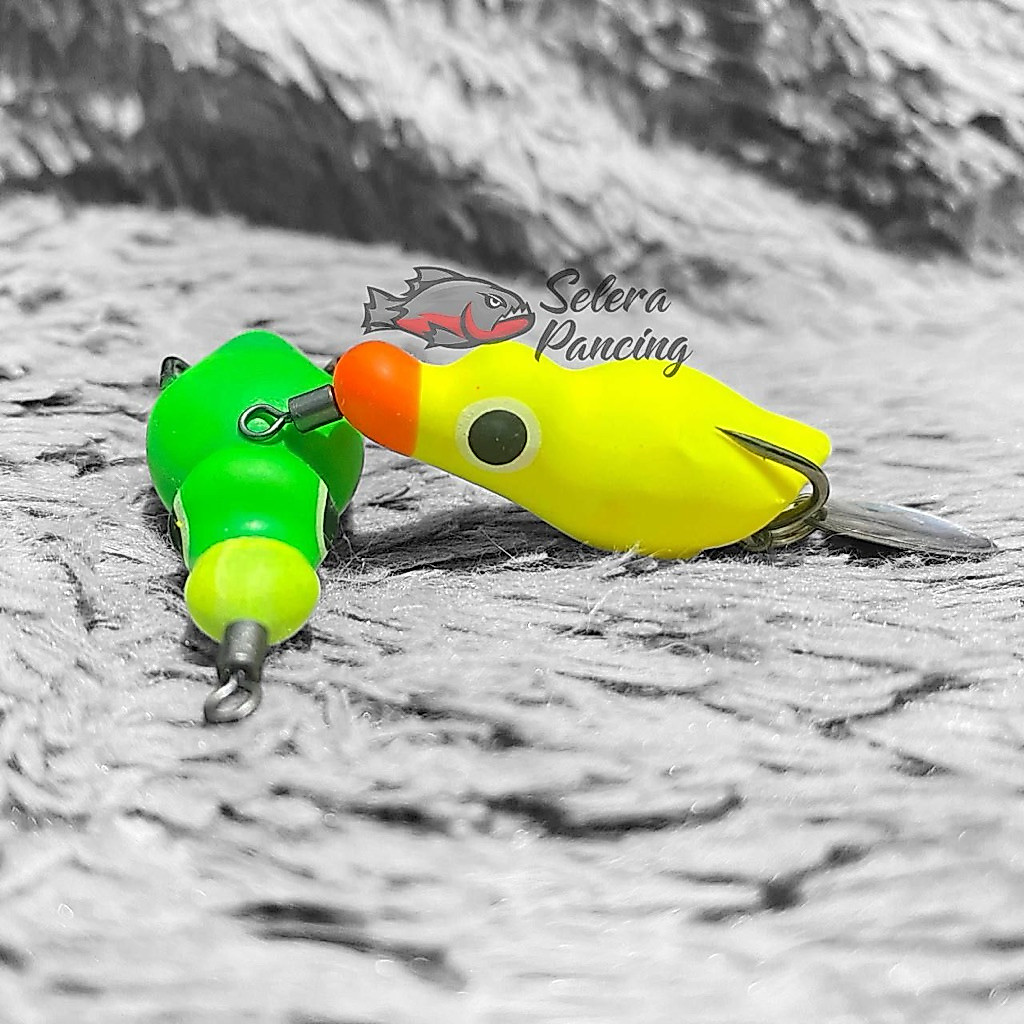 SOFT FROG 4cm BEBEK Umpan Pancing Casting gabus, toman
