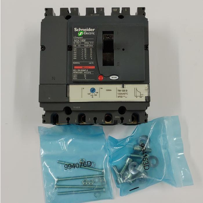 SCHNEIDER MCCB NSX160F NSX 160F 4P 125A 125 A LV430641 36KA 4 P POLE