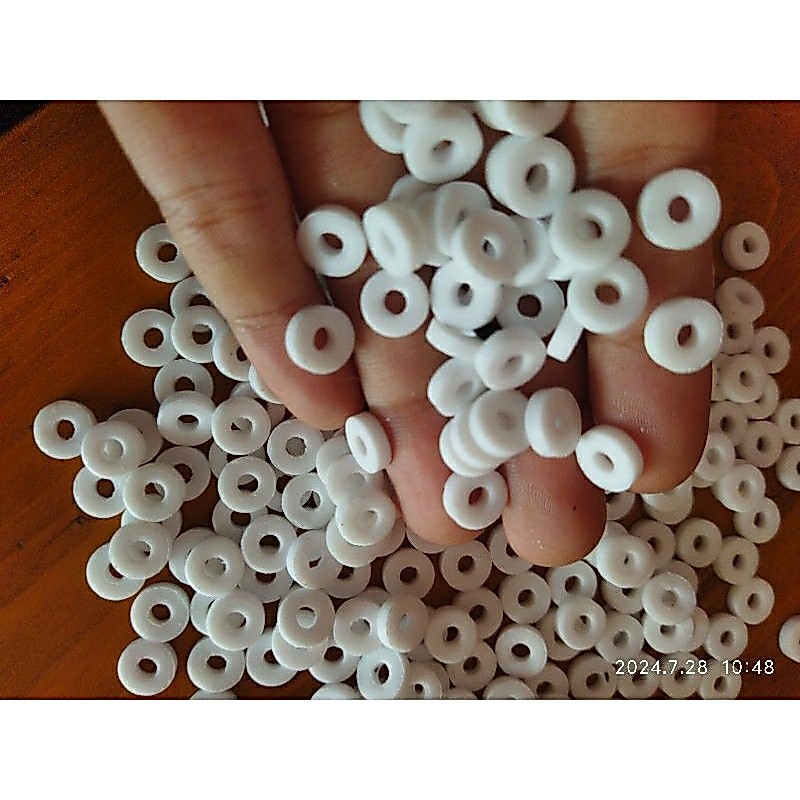 (isi 10 biji) - Teflon Putih, Seal Putih, Sil Putih, Teflon Pcp, Teplon Putih, Ring Teflon, Teflon P