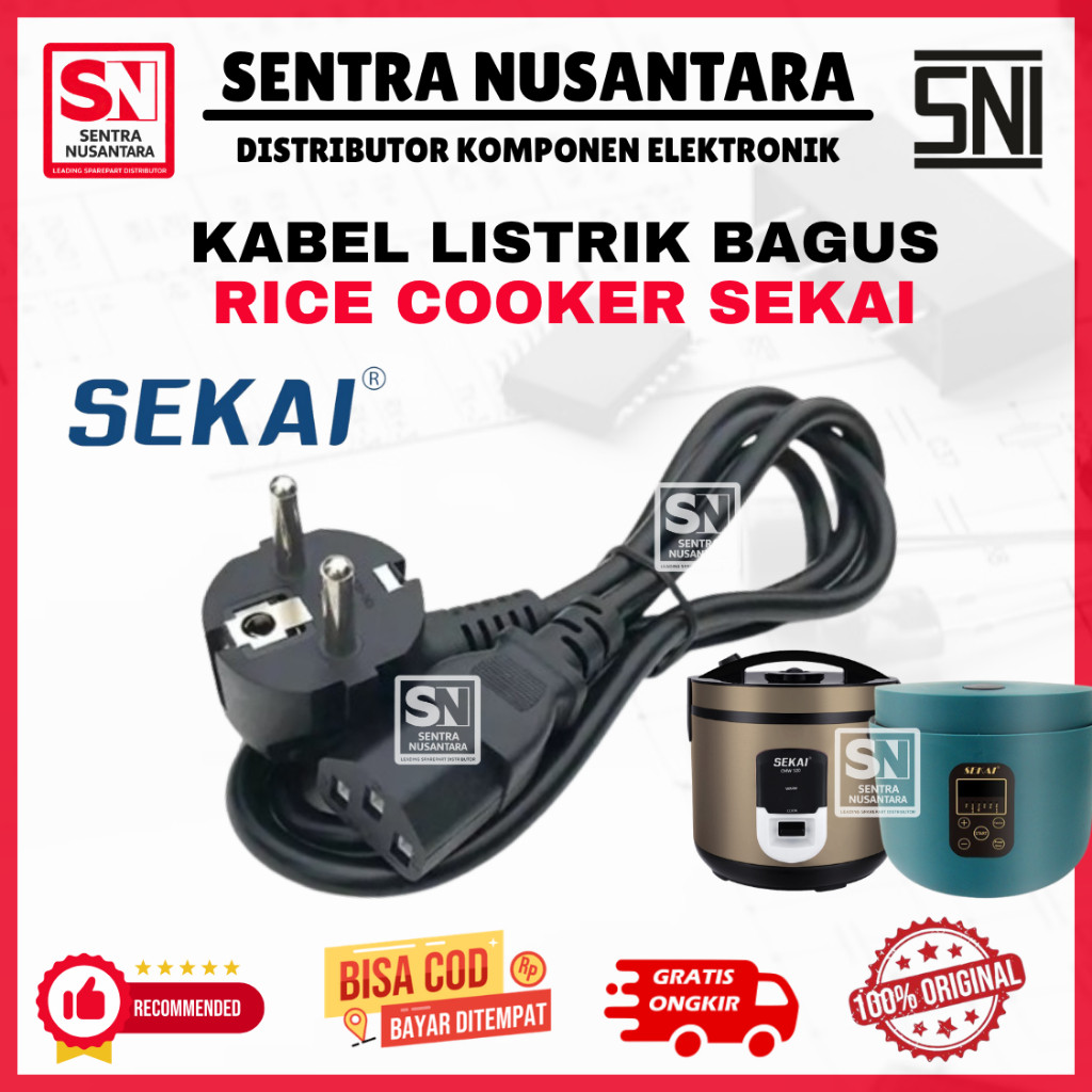 KABEL RICE COOKER MAGICCOM SEKAI | COK KABEL MAGICCOM SEKAI | KABEL LISTRIK MAGICCOM SEKAI ANTI KORS