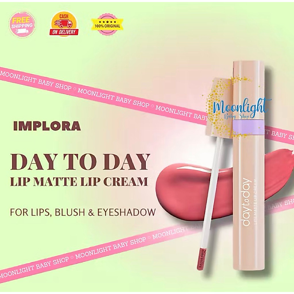 Implora Day To Day Lite Matte Lip Cream 4gr - Finis Matte, Melembabkan, Mudah Diaplikasikan { READY 