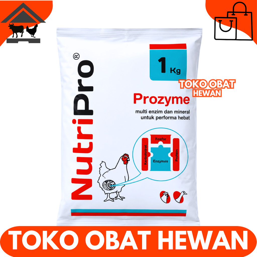 PROZYME 1 KG MEDION - Multi Enzim Enzyme Hewan Ternak Ayam Bebek Babi Tingkatkan Kecernaan Pakan