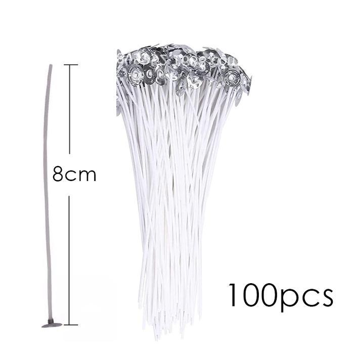 100pcs sumbu lilin gelas cotton wick Cotton Wicks Candle sumbu lilin katun DIY Sumbu Lilin Tebal 8/1