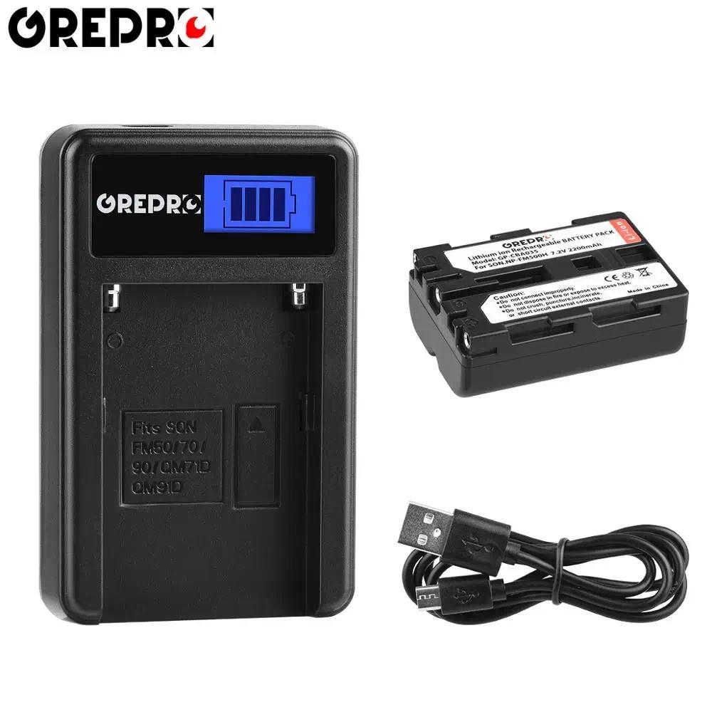 NP-FM500H NP FM500H Battery + LCD USB Charger for Sony Alpha A58 DSLR-A350A300 A350 A450 A500 A550 A