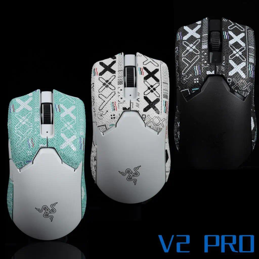 BTL Mouse Grip Tape Skate Handmade Sticker Non Slip Lizard Skin Suck Sweat For Razer Viper V2 Pro Wi
