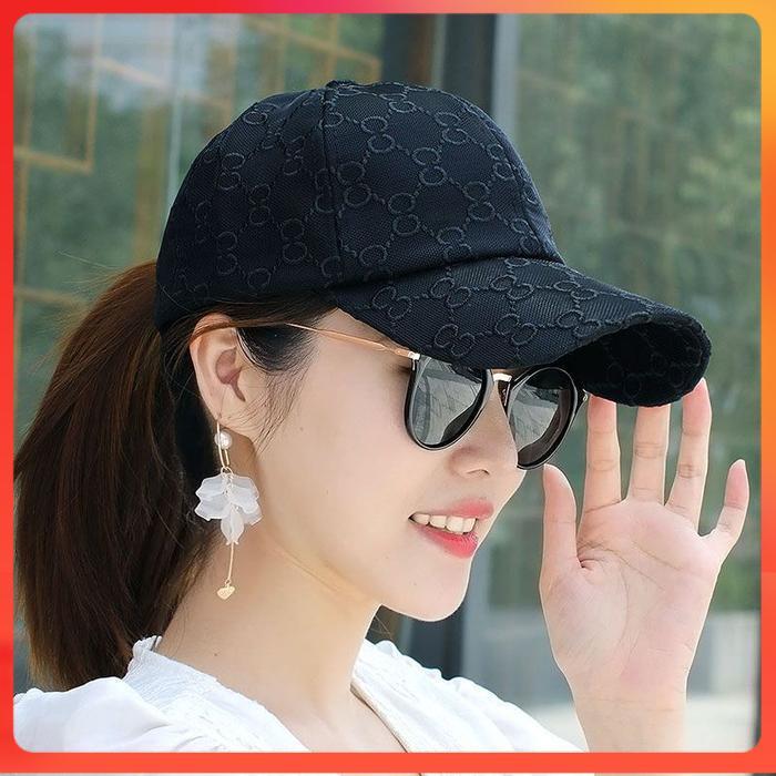 DISKON Caliloops Topi Baret Premium Kekinian Wanita Dewasa Korea Impor Daluci - Melville Hitam TERLA