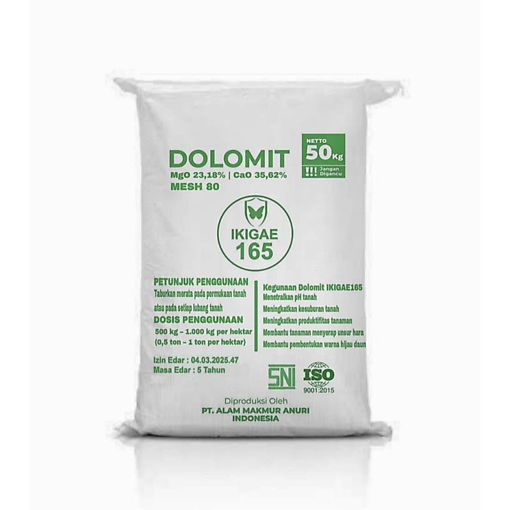 50 Kg Kapur Dolomit untuk Pertanian Perkebunan Perikanan Pertambakan Peternakan