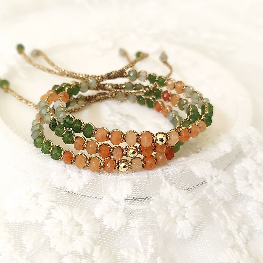 BALI 15 • BRACELET FRESH CARNELIAN GIOK ADVENTURINE TALI SAMAPURA