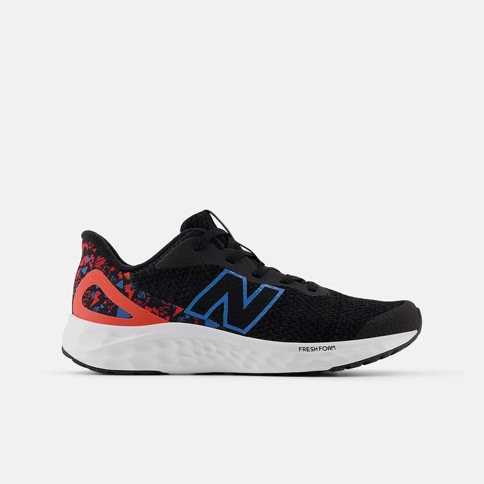 Sepatu Sneakers Anak NB Fresh Foam Arishi v4 Black with Azure and Blast Red Original GPARIGN4 - 35.5