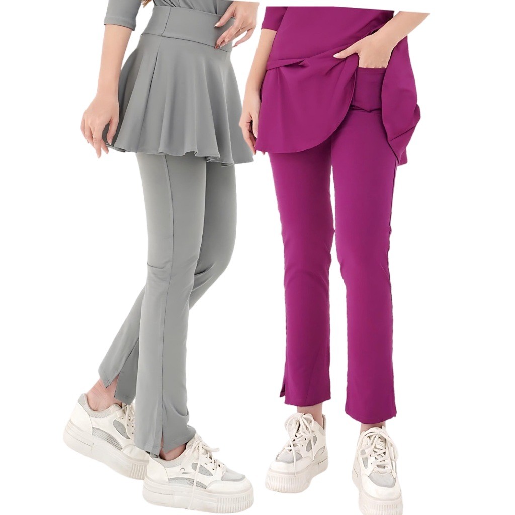 SLIDEBAR RS-Celana rok olahraga celana senam aerobic celana rok kantong rok celana yoga Celana senam