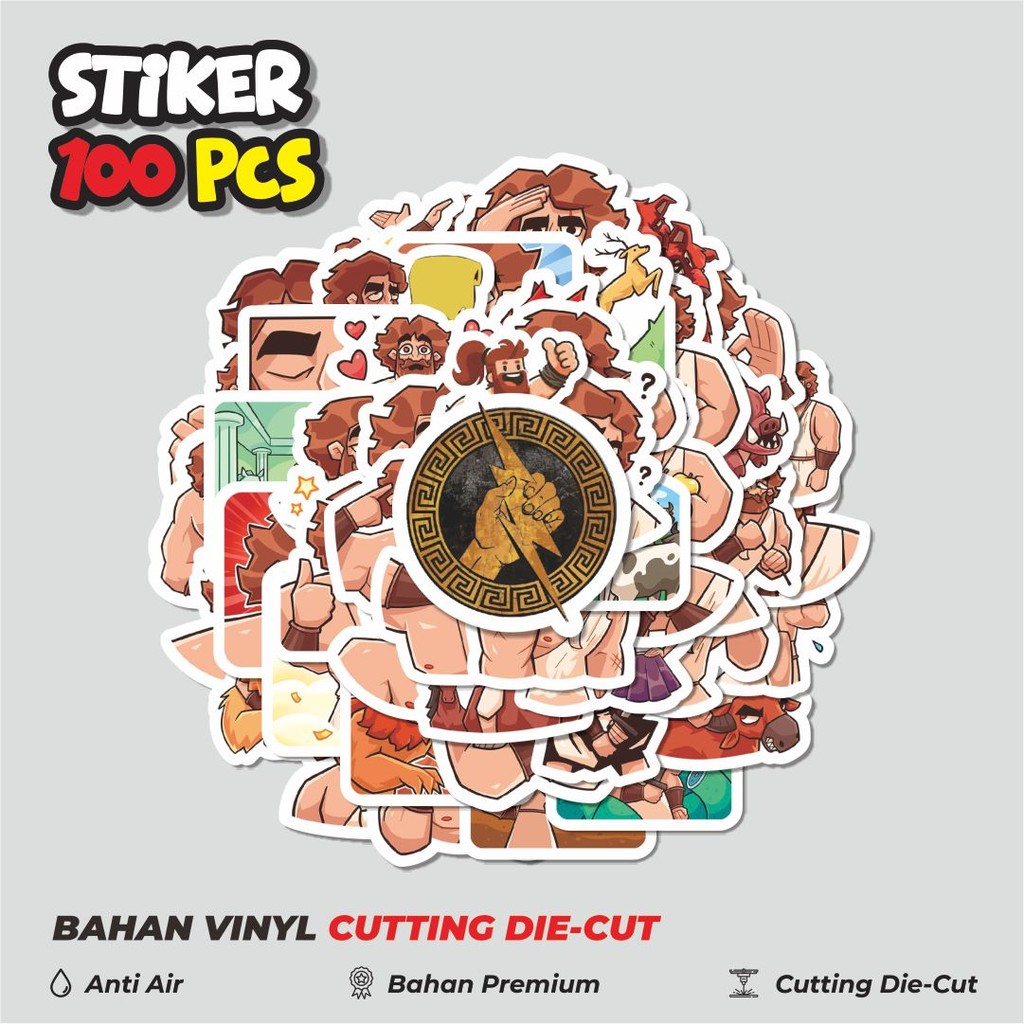 

Terbaru! 50 pcs Stiker Kartun Funny Hercules Dekorasi Lucu Kreatif untuk Notebook, Skateboard, HP