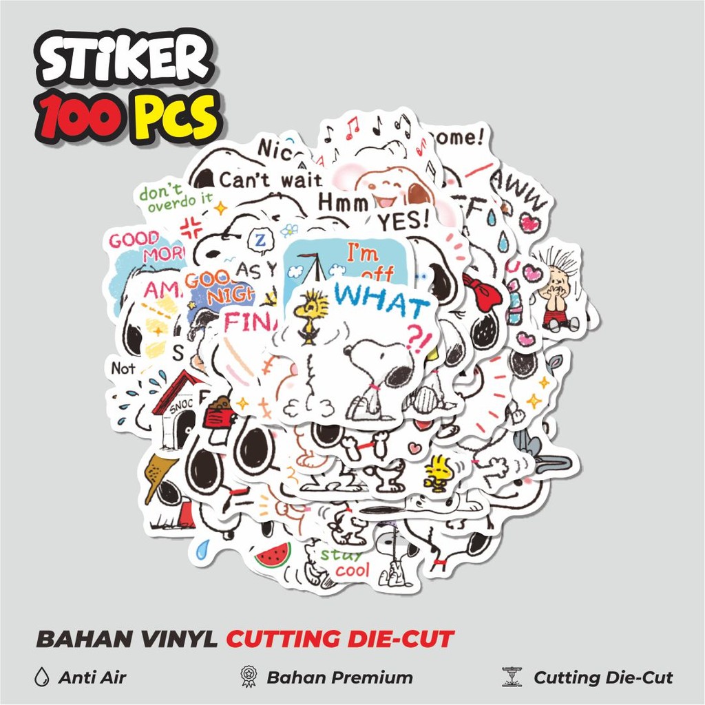 

Terbaru! 50 pcs Stiker Kartun Snoopy V9 Dekorasi Lucu Kreatif untuk Notebook, Skateboard, HP