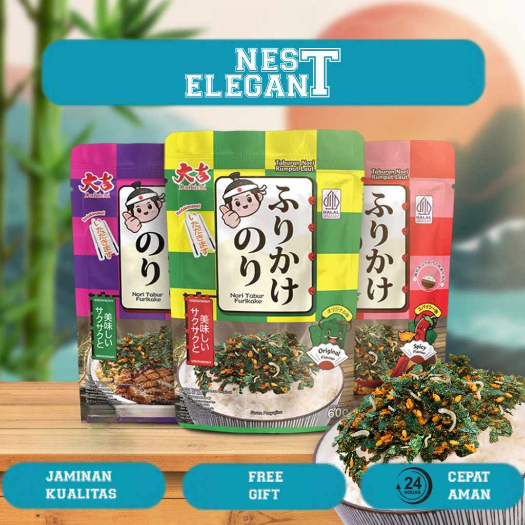 

Nori Tabur Furikake Rumput Laut Panggang Campuran Ikan Teri 60g