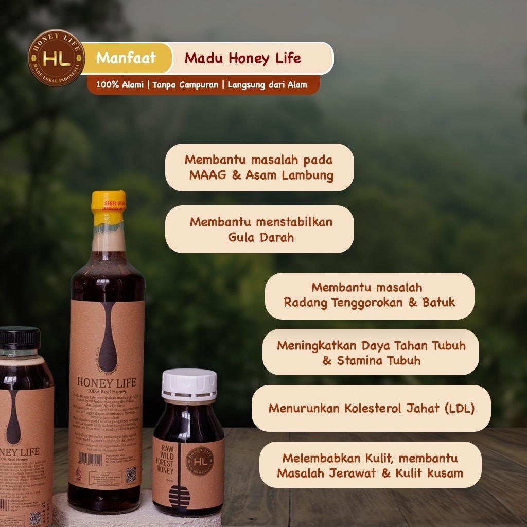 HL - Madu Asli Hutan Honey Life | Madu Murni Forest Honey