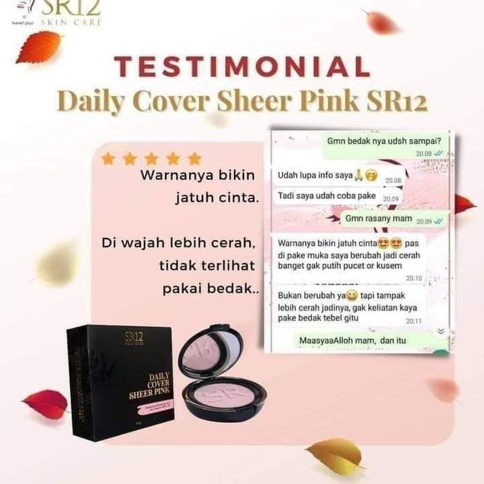 bedak cerah|bedak nempel & tahan lama|bedak daily cover SR12|ringan - beige