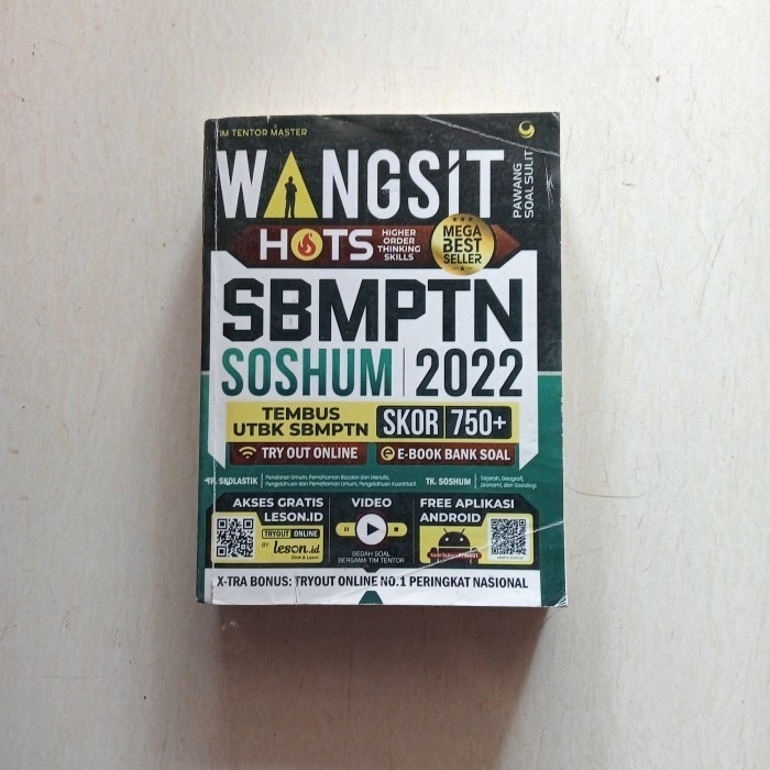 Mega Bestseller WANGSIT SBMPTN SOSHUM 2022 No CD Original Bekas