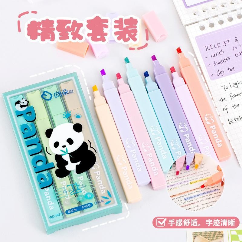 

Highlighter Pen Set PANDA Edition Warna Pastel Isi 4 Pcs/ Pack untuk Planner & Diary Craftycharm