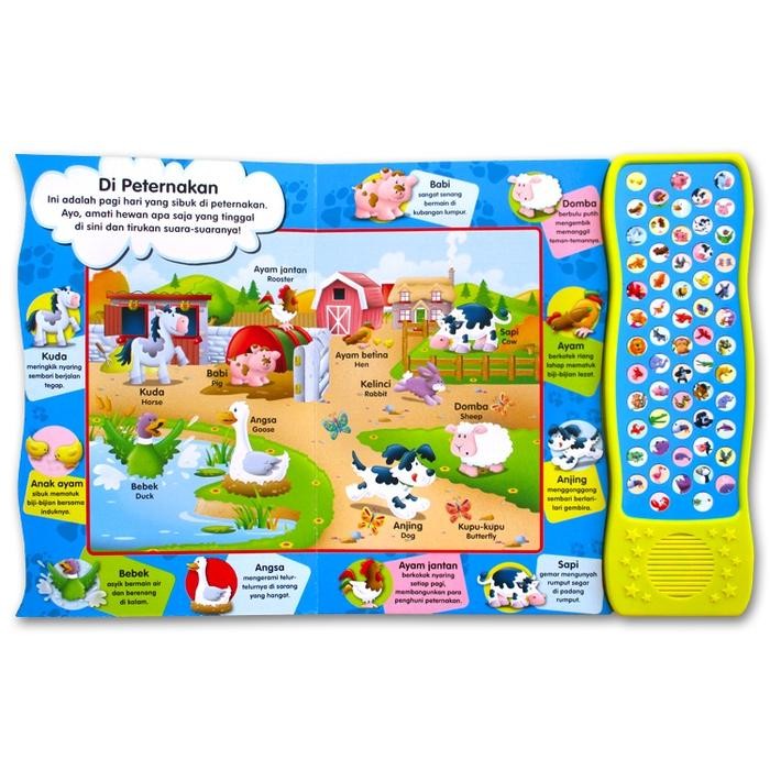 

Dunia Hewan Sound Book 60 suara hewan & pengenalan nama hewan 2 bahasa (Bhs Indonesia & Inggris) Anak Books
