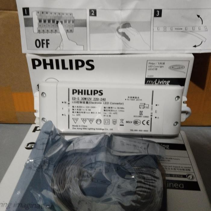Lampu LED Strip Philips 18Watt+Ballast 31059 Wram White Bergaransi