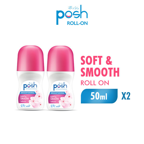 Posh Roll On Deodoran Whitening Botol 50 ml x2