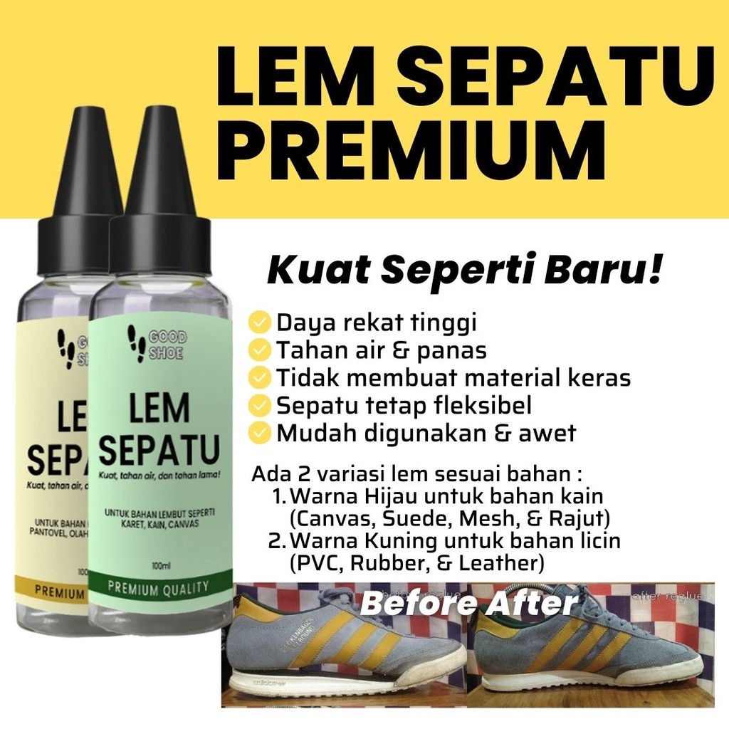 TERLARIS Lem Sepatu Super Kuat Original Pabrik Tahan Air Perekat Spatu Permanen untuk bola basket ru