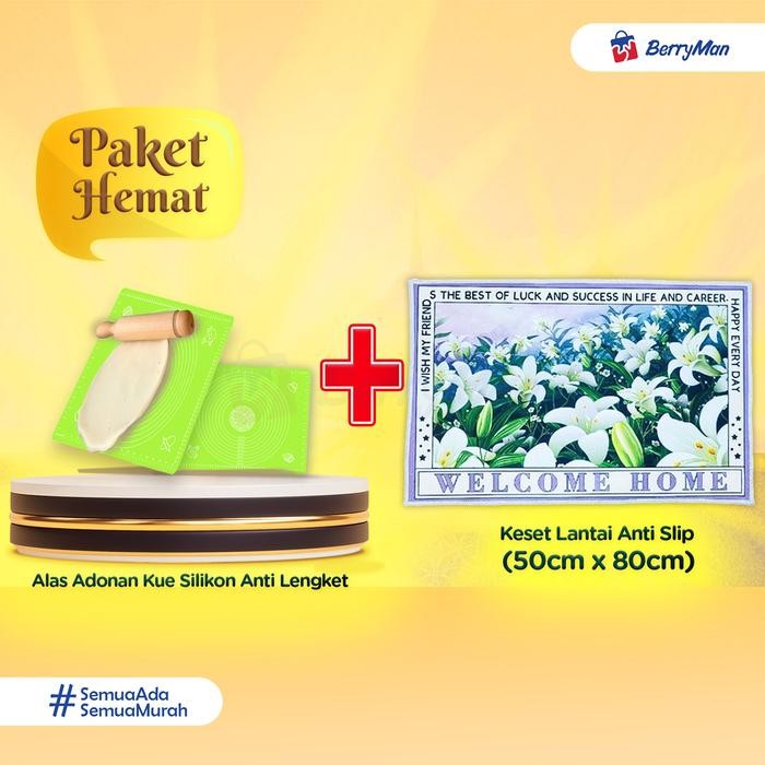 

Alas Adonan Kue Baking Bahan Silikon Multifungsi Food Grade dan Anti Lengket 50 x 40 cm Kitchenware - PAKET HEMAT 3