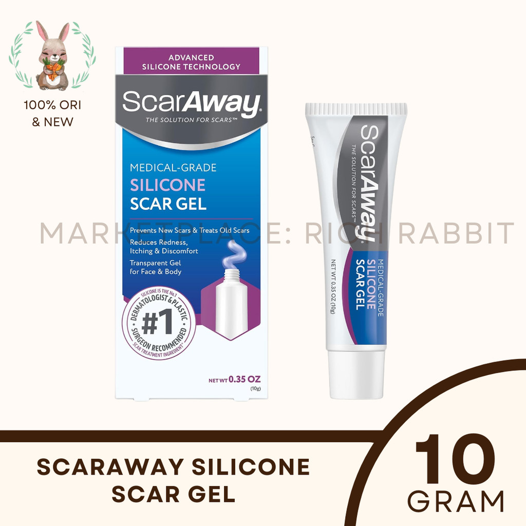 ScarAway Scar Away Silicone Scar Gel Hypertrophic Keloid Pemudar Penghilang Penyamar Bekas Luka ORI 