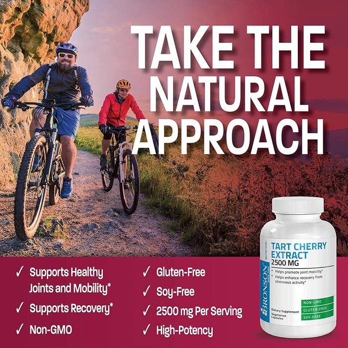 

Bronson Tart Cherry Extract 2500 mg 180 Vegetarian Capsules Original Bestseller
