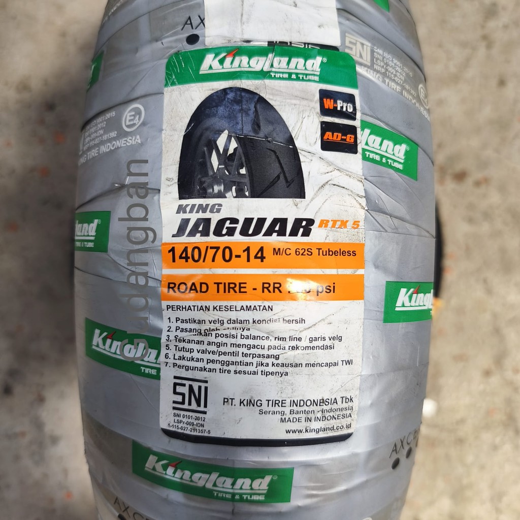 ( KING JAGUAR RTX5 ) 140 70 14 BAN LUAR KINGLAND JAGUAR RTX5 TUBELESS