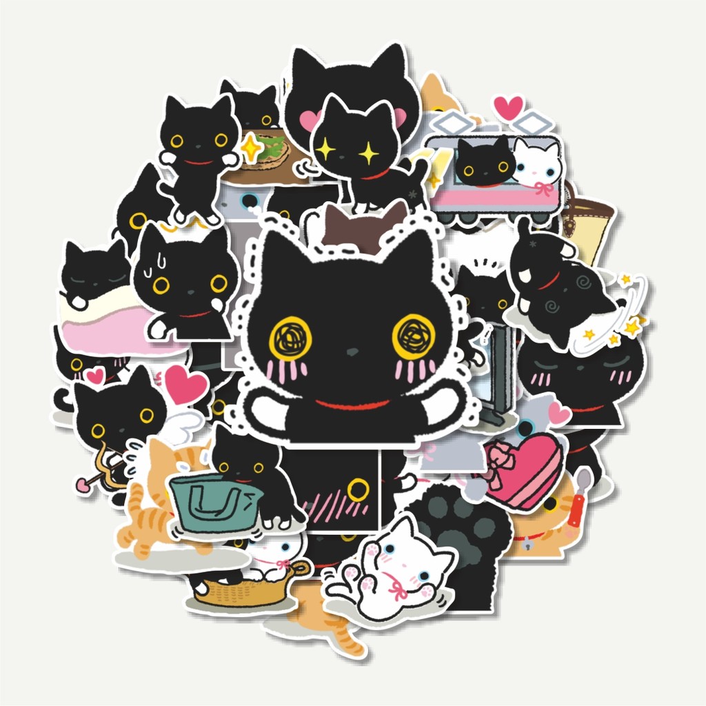 

Sticker Pack Stiker Line Kutsushita Nyanko Dekorasi Lucu Kreatif untuk Notebook, Skateboard, HP