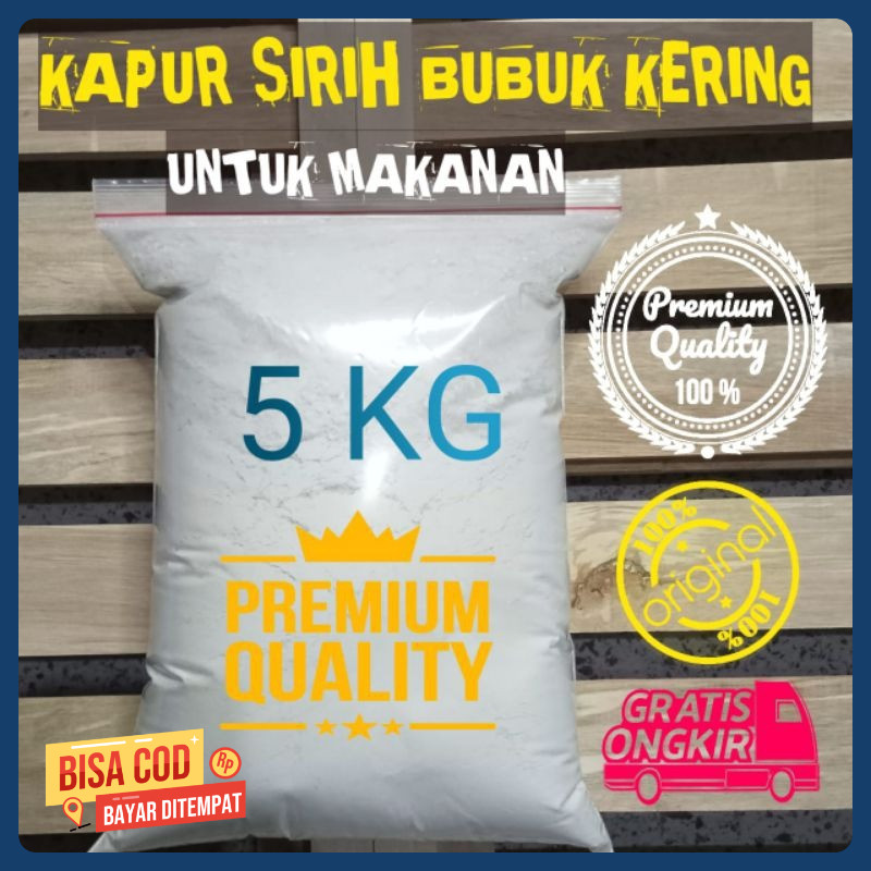 

MRK - ( 5 kg ) kapur sirih food grade untuk makanan / kapur sirih gamping / kapur