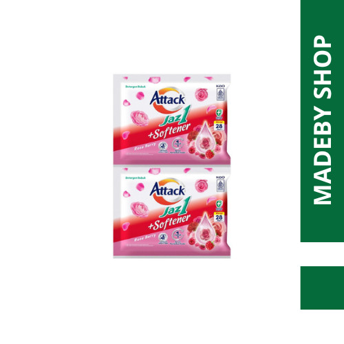 ATTACK JAZ 1 DETERGENT PLUS SOFTENER RENCENG isi 6 sachet