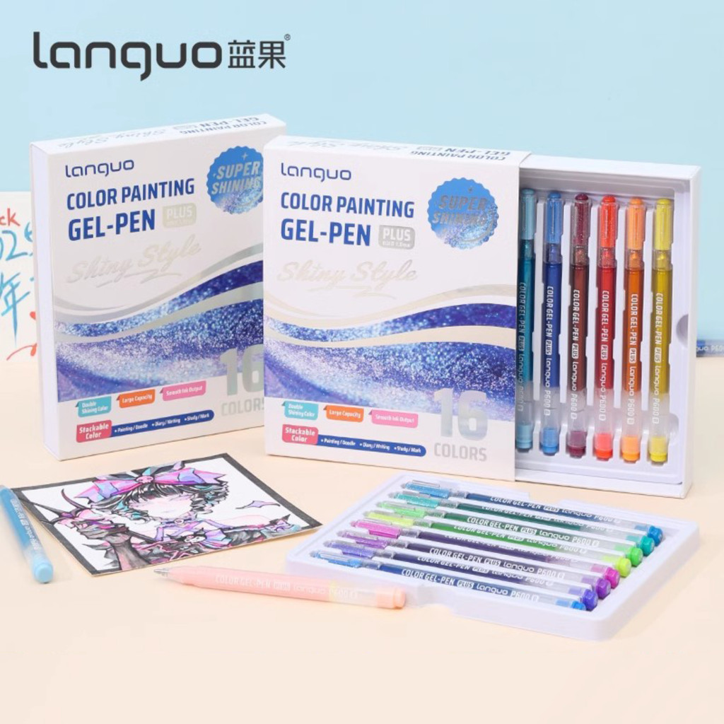 

Languo 16/24 Color Shiny Sparkling Highlighter Pen,High Quality Inks,Bling Glittering Graffiti Pen Art Supplies Stationery