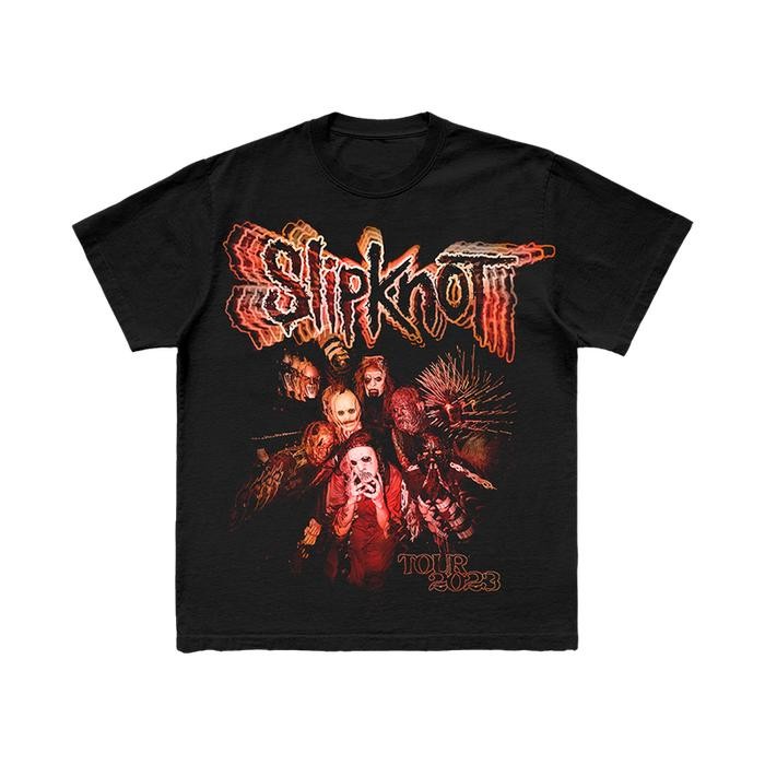 (COD) [Official Slipknot] Repeat Glitch Tour 2023 T-Shirt - Merchandise Original Resmi - S
